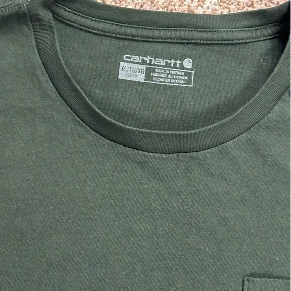 Carhartt youth long sleeve green T shift size XL HH - Picture 3 of 4